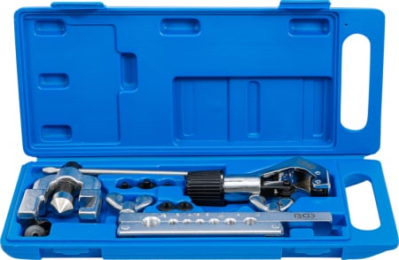 Presa pentru bercuit conducte cu taietor de tevi, 10 piese BGS 3058 [3]