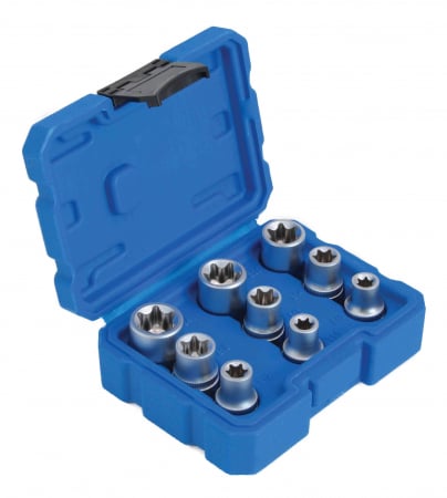 Truse si seturi - S-SE912 Set tubulare Torx, profil E, actionare 1/2", 9 piese