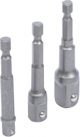 Set adaptoare de la antrenare 1/4" la 1/4" - 3/8" - 1/2", 3 piese BGS 8204