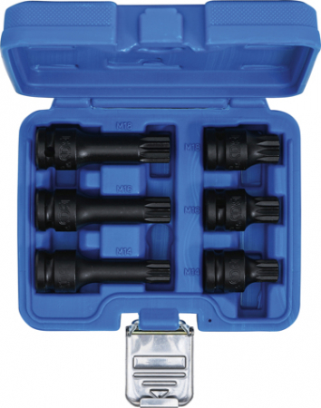 Set cu biti spline (XZN) de impact M14-M18, antrenare 1/2", 6 piese BGS 5380 [3]