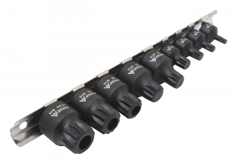 A-1M9TSB - Set biti Spline (XZN) M4 - M16, actionare 1/2", 3/8", 9 piese [4]
