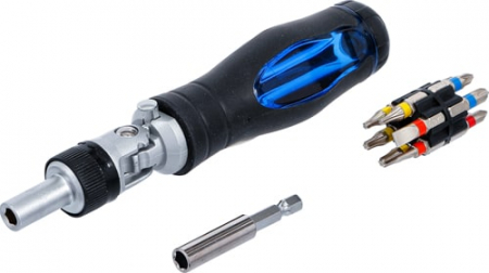 Surubelnite, Torx & Imbus - Set surubelnita articulata cu clichet, comutabil, cu biti 14 piese BGS 70053