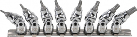 Truse si seturi - Set biti Torx T8 - T40, cu articulatie cardanica, antrenare cu tubulara 1/4", 8 piese BGS 9158