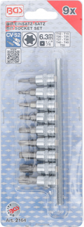 Set biti torx T10 - T50, actionare 1/4”, 9 piese BGS 2164 [2]