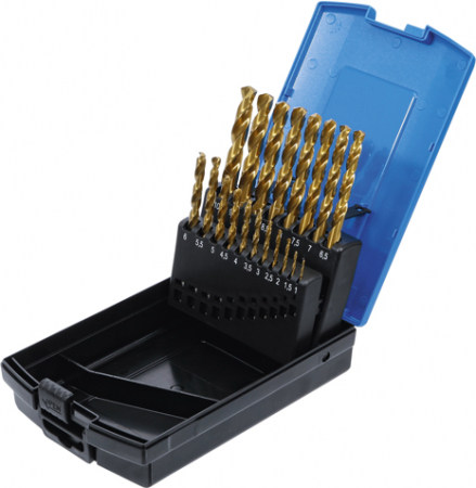 Set burghie 1-10 mm HSS-G acoperite cu titan, 19 piese BGS 2040 [2]