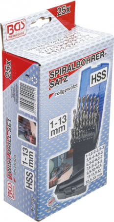Set burghie HSS, 1-13 mm, 25 piese BGS 2021 [5]