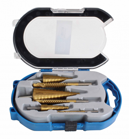 Burghie/accesorii - S-SDS6 Set burghie in trepte si burghie de frezat, 6 piese