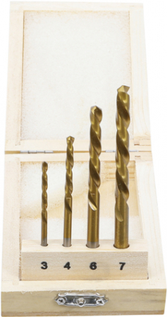 Burghie/accesorii - Set burghie HSS, taiere pe stanga , 4 piese BGS 2726