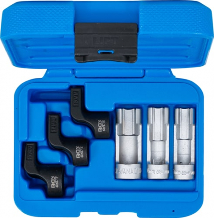 Set capete de chei 13 - 14 - 17 mm speciale pentru senzori de temperatura gaze evacuate (EGT), 6 piese, BGS 6678 [4]
