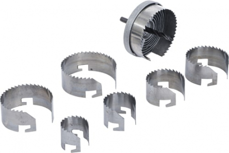 Instrumente de Taiat, Lipit - Set Carote, Ø 26 - 63 mm, Adancime 25 mm, 7 piese BGS 3903