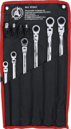 Set chei articulate cu clichet dublu 8 - 19 mm, 10 piese BGS 91541 [3]