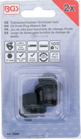 Set chei busoane scurgere ulei pentru DAF, MAN, Volvo, Scania, Neoplan, 2 piese BGS 70984 [3]