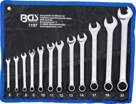 Chei cu clichet, fixe, speciale - Set chei combinate, 6-22 mm, 12 piese BGS 1197