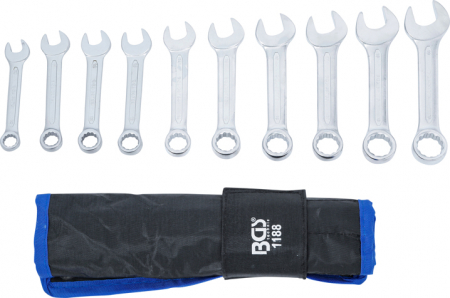 Set chei combinate, extra scurte, 10-19 mm, 10 piese BGS 1188 [2]