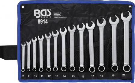 Chei cu clichet, fixe, speciale - Set chei combinate cu functie de clichet, 8-21 mm, 13 piese BGS 8914