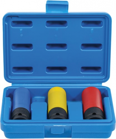 Set chei de impact cu protecţie, antrenare pătrat interior 12,5 mm (1/2"), 17 / 19 / 21 mm, 3 piese, BGS 7500 [3]