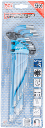 Set chei imbus tip L cu cap sferic, 1,5 - 10 mm, 9 piese BGS 35100 [3]