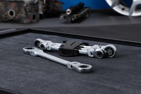 Set chei inelare cu clichet dublu, reglabile, cu capete inelare de tip E, E6 - E24, 4 buc. BGS 71028 [1]