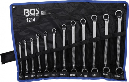 Set chei inelare cu cot 6x7 - 30x32 mm, 12 piese BGS 1214 [3]