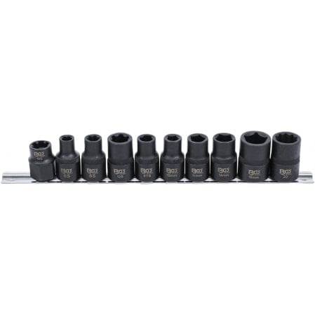 Chei cu clichet, fixe, speciale - Set chei speciale 3-5-6-10 puncte, 10 piese BGS 2560