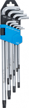 Set chei Torx tip L extra lungi cu gaura, T10-50, 9 piese BGS 794 [1]