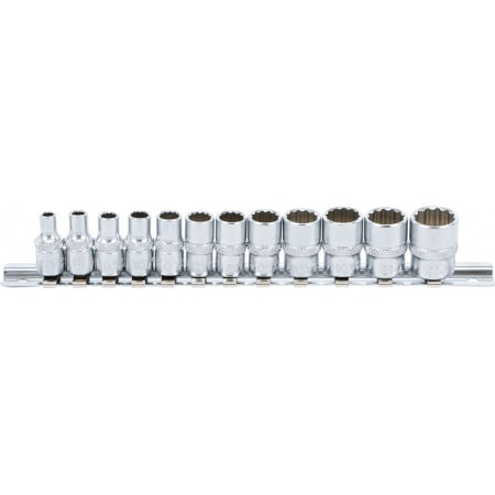 Tubulare - Set chei tubulare 12 colturi, actionare 1/4”, marimi in toli, 12 piese BGS 2755