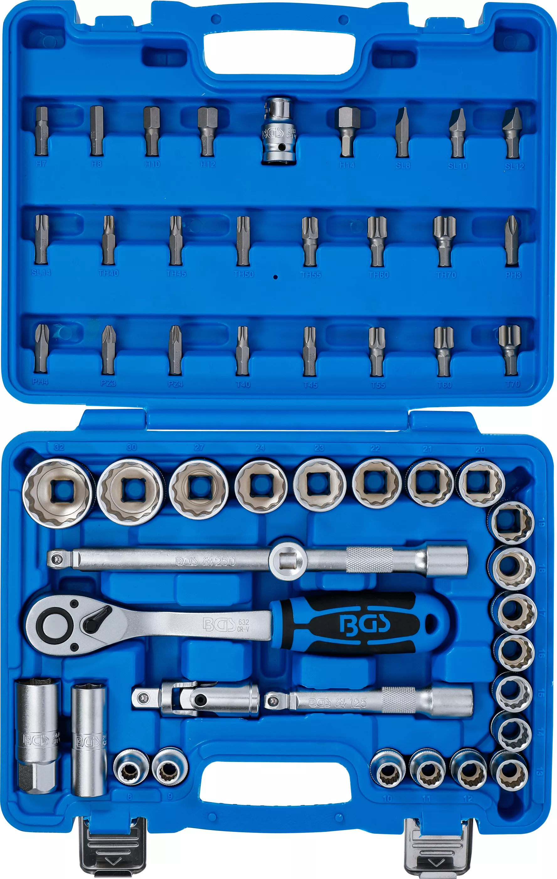 74509 - Set chei tubulare 12 colturi Antrenare 12,5 mm (1/2") 8 - 32 mm 51 piese, BGS 74509 [3]