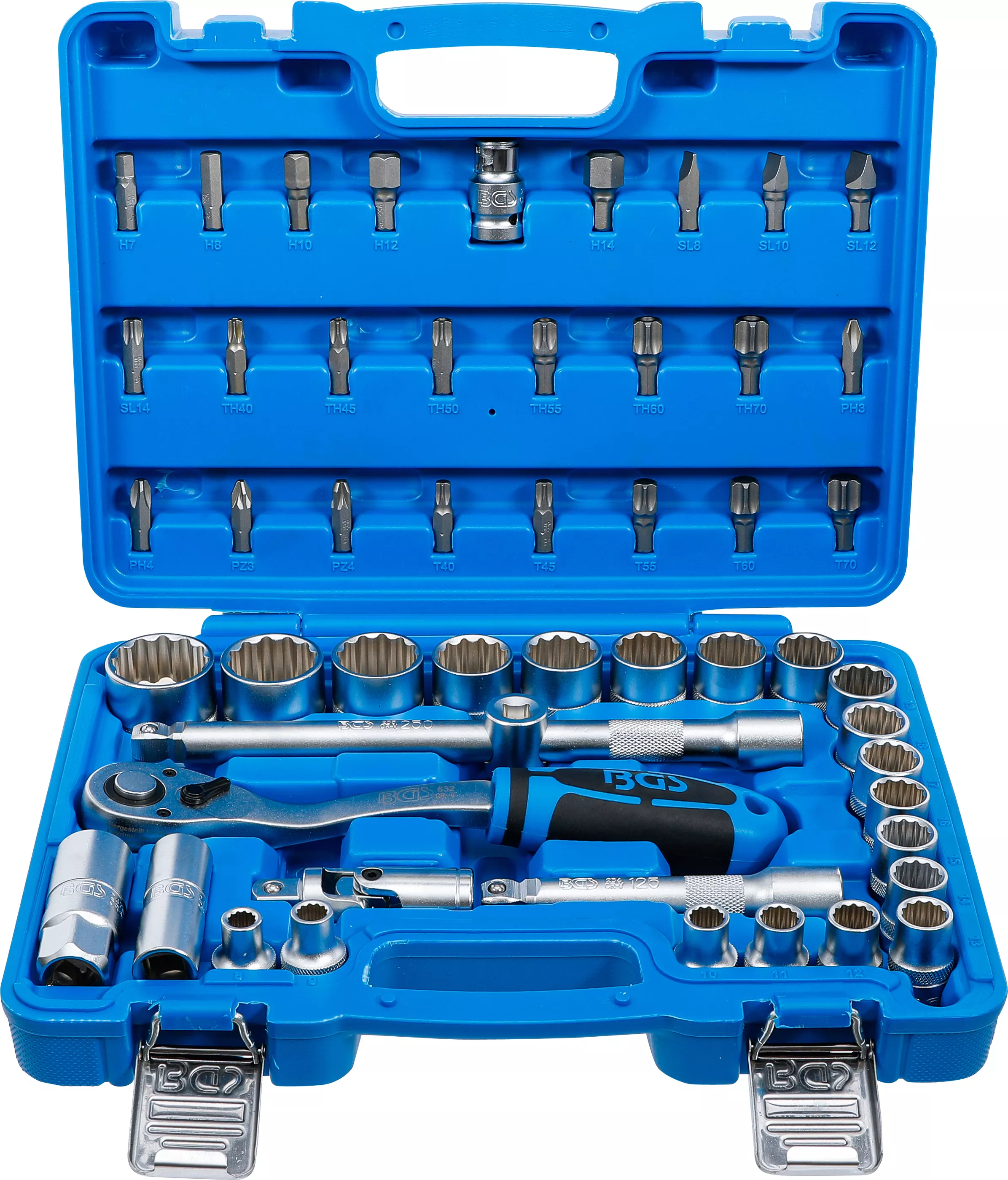 Truse si seturi - 74509 - Set chei tubulare 12 colturi Antrenare 12,5 mm (1/2") 8 - 32 mm 51 piese, BGS 74509