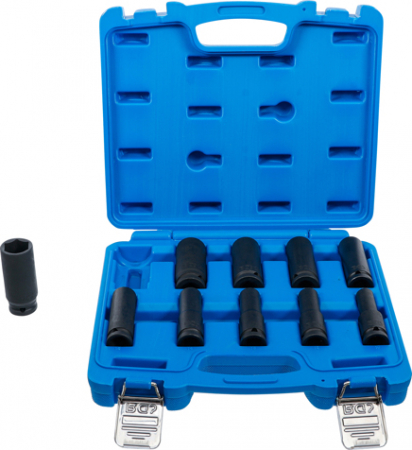 Tubulare - Set chei tubulare adanci de impact 10 - 24 mm, actionare 1/2", 10 piese BGS 5206