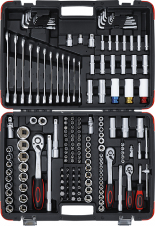 SET CHEI TUBULARE CU ANTRENARE 6,3 MM (1/4") / 10 MM (3/8") / 12,5 MM (1/2"), 176 PIESE BGS 15217 [4]