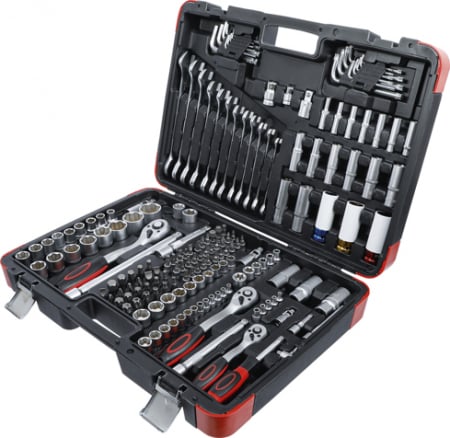 SET CHEI TUBULARE CU ANTRENARE 6,3 MM (1/4") / 10 MM (3/8") / 12,5 MM (1/2"), 176 PIESE BGS 15217 [3]