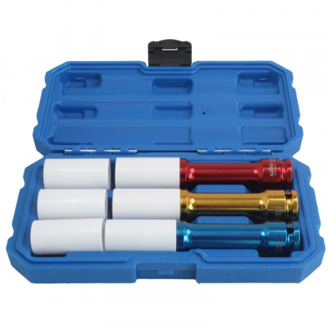 Truse si seturi - S-3PALU Set chei tubulare de impact Super SLIM 17,19,21 mm, antrenare 1/2'', lungime 150mm