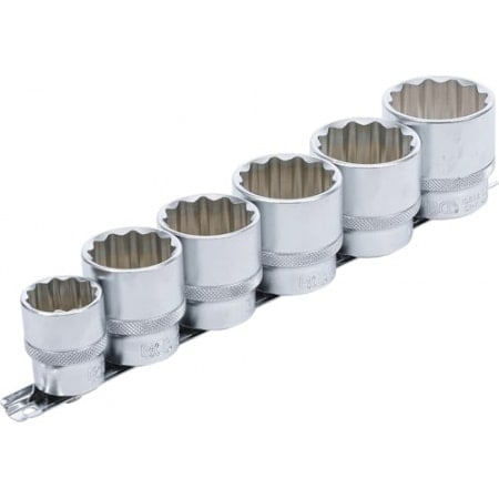 Tubulare - Set chei tubulare hexagonale 24 - 28 mm, actionare 1/2", 12 piese BGS 70102