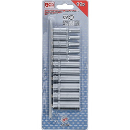 Set chei tubulare hexagonale, actionare 1/4”, 4 -13 mm, 11 piese BGS 2221 [3]