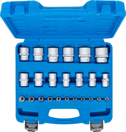 Set chei tubulare hexagonale in toli, actionare 1/4" si 1/2", 24 piese BGS 2246 [4]