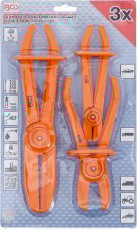 Set clesti pentru obturat furtun 155-255 mm, 3 piese BGS 1815 [4]