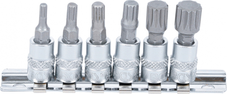 Chei/Tubulare/Biti - Set cu biti spline (XZN) M4 - M12, actionare 1/4”, 6 piese BGS 2162
