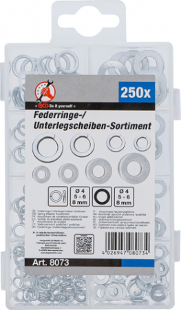 Set de saibe si groover, diametru 4 - 8 mm, 250 piese BGS 8073 [2]