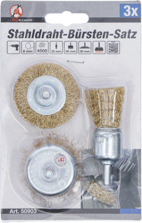 Set perii din sarma, 25-50 mm, 3 piese BGS 50903 [3]