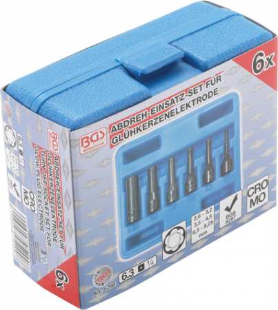 Set extractoare pentru electrod bujie incandescenta, antrenare 1/4", 6 piese BGS 5290 [1]