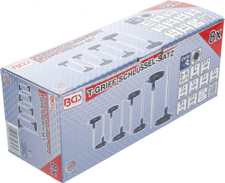 Set imbus cu maner T, 2-10 mm, 8 piese BGS 8484 [3]