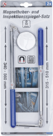 Set magnet telescopic si oglinda de inspectie, 2 piese BGS 3086 [4]