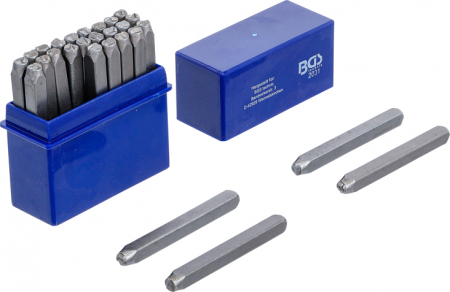 Scule de mana - Set pansoane litere, 4 mm BGS 2031