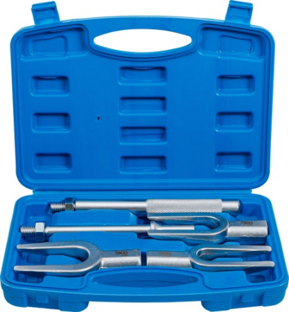 Extractoare, Injectoare, Rulmenti - Set pentru depresat pivoti si capete de bara cu deschidere de 17.4, 23.8 si 28.5 mm, BGS 1806