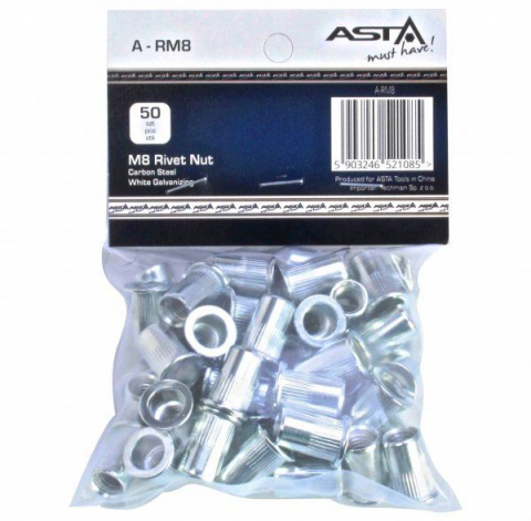 Consumabile - A-RM8/OPAK Set piulite nituit M8, 50 piese