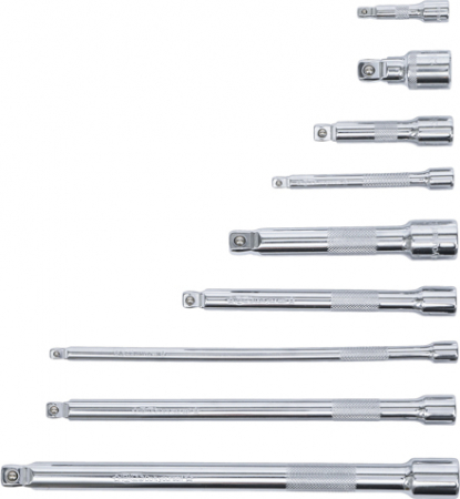 Set prelungitoare cu cap sferic, antrenare 1/4" / 3/8" / 1/2", 9 piese BGS 6113 [2]