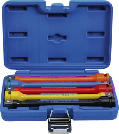 Scule de mana - Set prelungitoare pentru prezoane de roti cu limitare la strangere, 100-150 Nm, 5 piese BGS 185