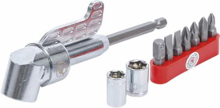 Scule de mana - Set prelungitor unghiular cu biti si tubulare, BGS 20801