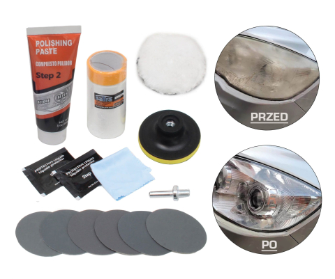S-CL14HR Set profesional pentru restaurarea si polisarea farurilor auto - 14 piese [1]