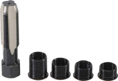 Filiere si tarozi - Set reparatii filete pentru bujii M14 x 1.25, 5 piese BGS 152